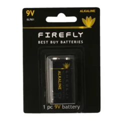 Batteri alkaliske 9 V 6LR61 1 stk. - Firefly