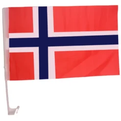 Bilflagg med norsk flagg 30 x 45 cm - 2-pk.