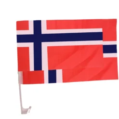 Bilflagg med norsk flagg 30 x 45 cm - 2-pk.