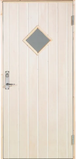 Boddør med vindu høyrehengt 94,8 x 205 cm