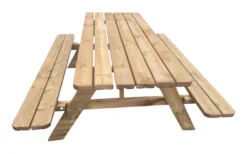 Bord/benkesett i 42 mm brunimpregnert furu
