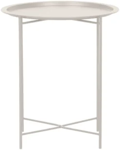 Brettbord Michigan stål sandy grey Ø46,8 cm - Sunlife®