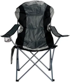 Campingstol m/koppholder Osaka grå/svart – Sunlife®