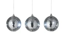 Discokule 3 x 6 LED hvitt lys Ø10 cm 3-pk.