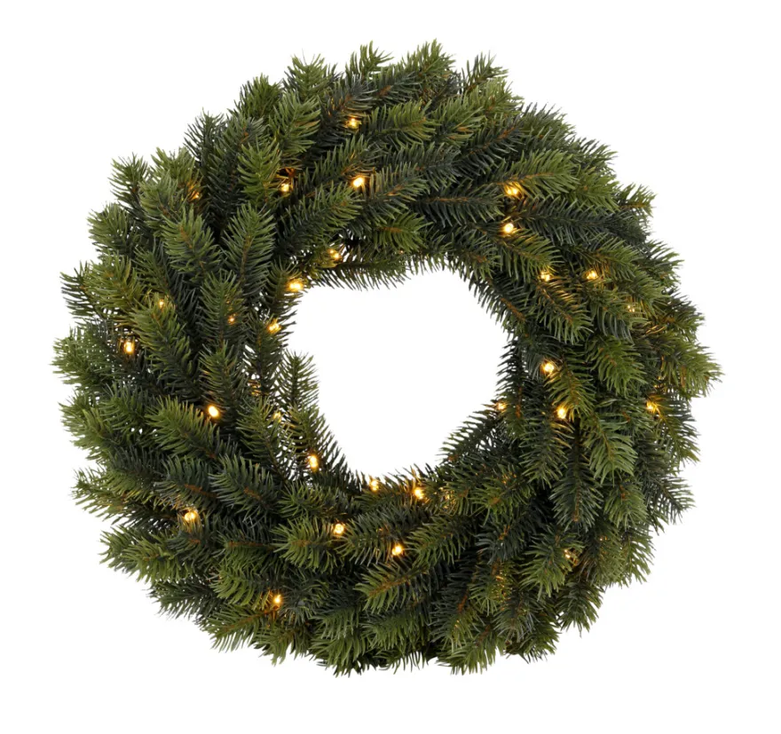 Dørkrans 49 LED m/timer Ø40 cm utendørs