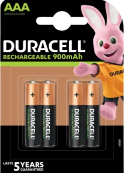 Duracell oppladbare batterier AAA 4-pk.