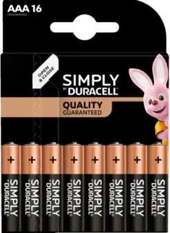 Duracell Simply AAA-batteri 16-pk.