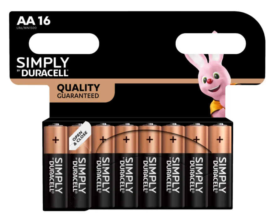 Duracell Simply AA-batteri 16-pk.