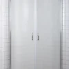 Dusjhjørne m/buede dører i frostet glass 90 x 90 x 190 cm