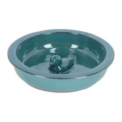 Fuglebad keramikk blå Ø27 x 5,8 cm