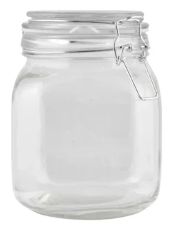 Glasskrukke med patentlokk 1 liter