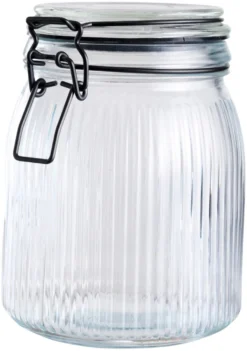 Glasskrukke riflet 0,9 liter - DAY
