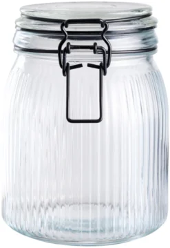 Glasskrukke riflet 0,9 liter - DAY