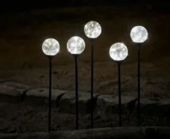 Glasskuler på spyd 50 LED 5-pk.