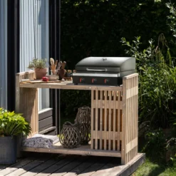 Grillbord rustikk 123 x 57,5 x 93 cm