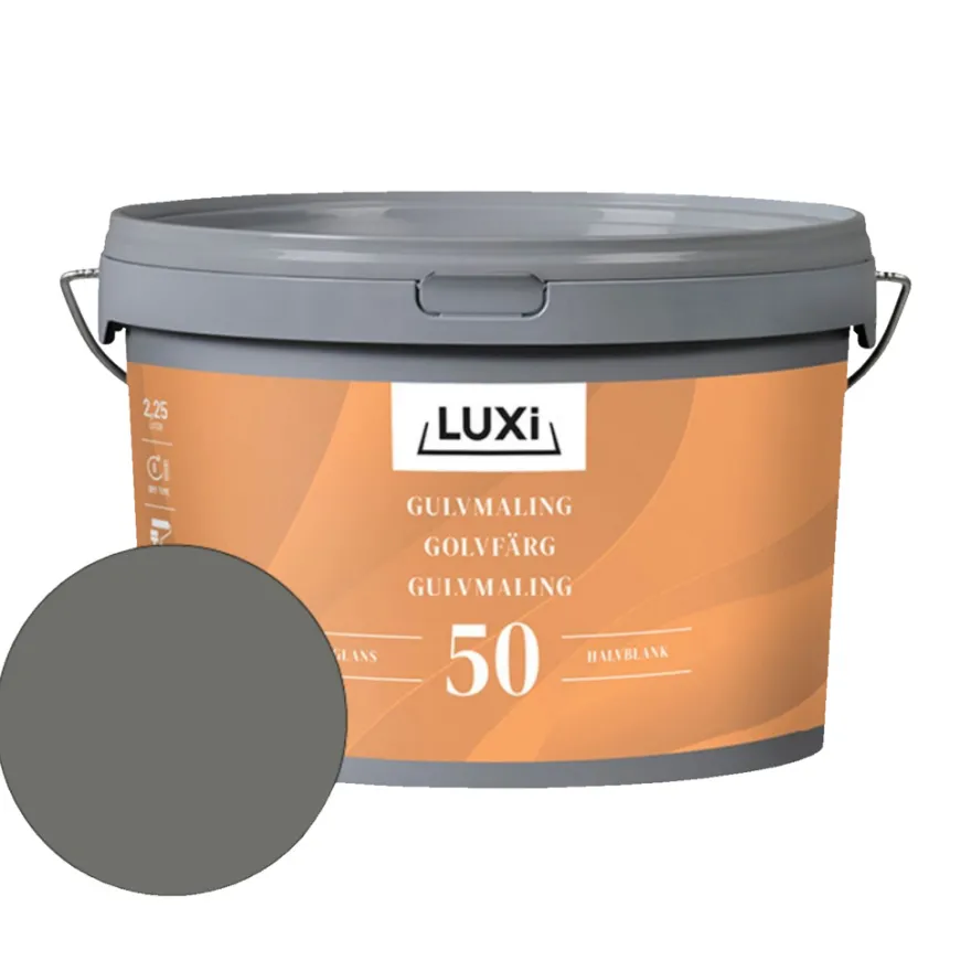 Gulvmaling akryl lys grå 2,5 liter – Luxi