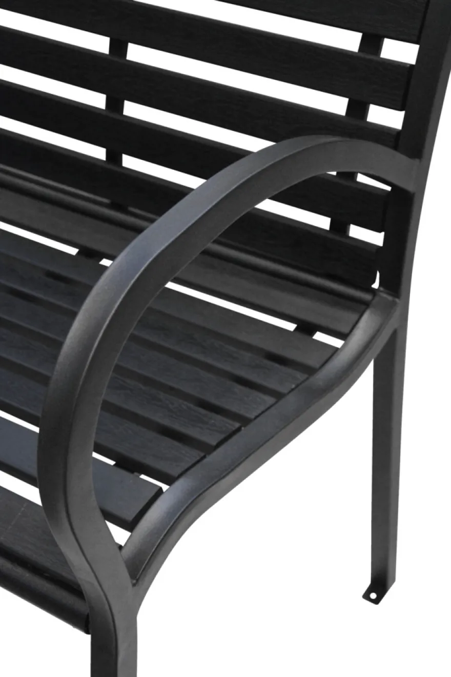 Hagebenk Amsterdam svart 125 x 60 cm - Sunlife®