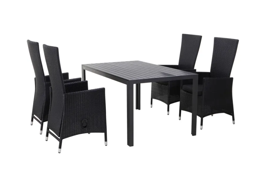 Hagebord Havanna 150 x 90 cm i alu/nonwood - Sunlife®