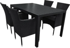 Hagebord Havanna 150 x 90 cm i alu/nonwood - Sunlife®