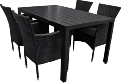 Hagebord Havanna 150 x 90 cm i alu/nonwood - Sunlife®