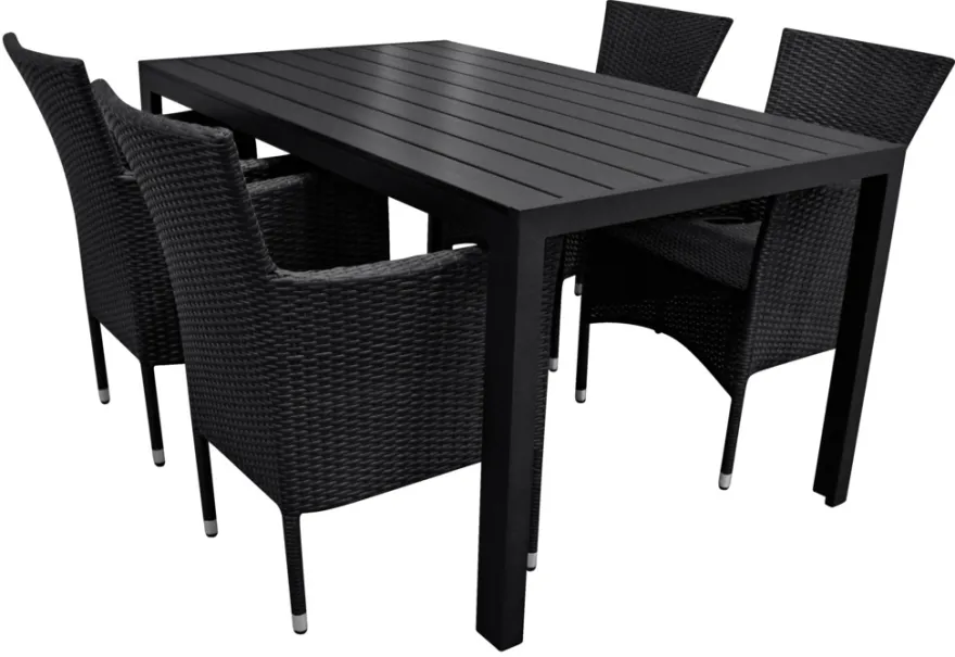 Hagebord Havanna 150 x 90 cm i alu/nonwood - Sunlife®