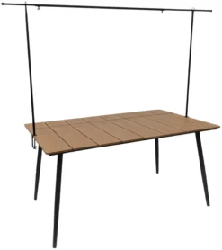 Hagebord Beijing svart/teak 148 x 85 cm - Sunlife®