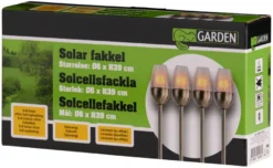 Hagefakler med solceller 38 cm 4-pk. - Garden®