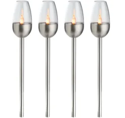 Hagefakler med solceller 38 cm 4-pk. - Garden®