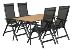 Hagestol Kingston 6 posisjoner svart - Sunlife®