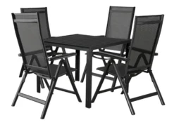 Hagestol Kingston 6 posisjoner svart - Sunlife®