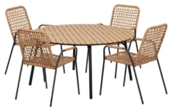 Hagestol Madison svart/natur – Sunlife®