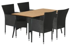 Hagestol Bangkok i metall og svart polyrotting - Sunlife®
