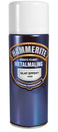 Hammerite metallmaling glatt hvit 400 ml