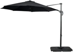 Hengeparasoll Washington Ø300 cm svart - Sunlife®