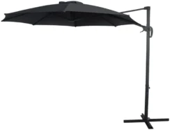 Hengeparasoll Washington Ø300 cm svart - Sunlife®