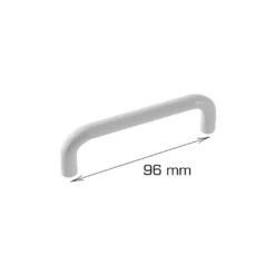 Håndtak U-form plast 96 mm - 2 stk.