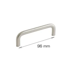 Håndtak U-form stål 96 mm - 2 stk.