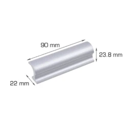 Håndtak vindu aluminium 90 mm