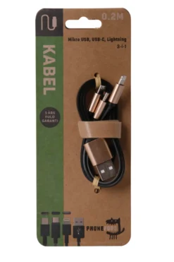 3-i-1 ladekabel
