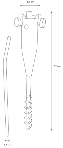 Jordspyd til parasoll stål 57 cm