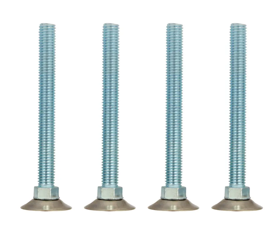 Justeringsskruer til bordben 105/90 x 10 mm 4 stk.