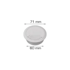 Kabelgjennomføring hvit Ø60 mm