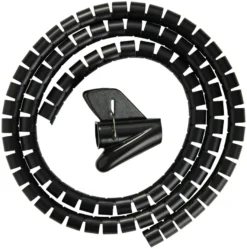Kabelskjuler svart Ø 20 mm x 1,5 meter - PRIZE