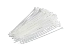 Kabelstrips 200 mm hvit 100 stk. - Elworks