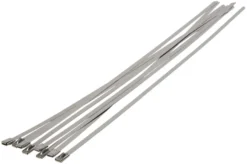 Kabelstrips 360 mm rustfritt stål 10 stk.
