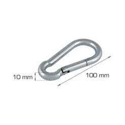 Karabinkrok 10 x 100 mm - 2 stk.