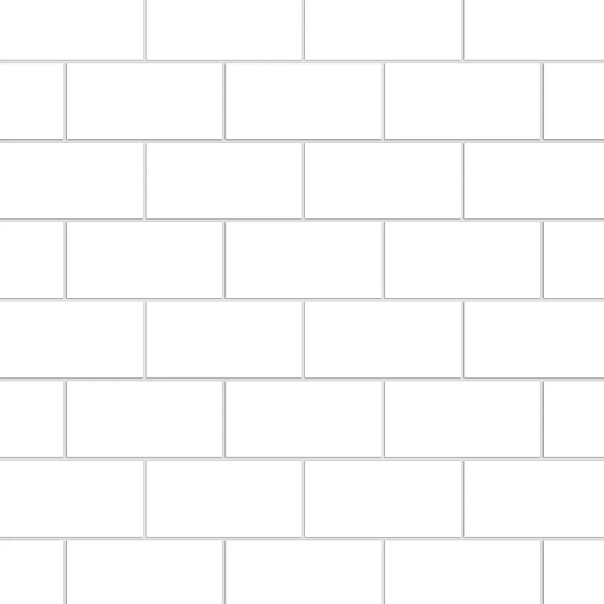 Kitchenline Kjøkkenplate White Brick 610 x 610 mm