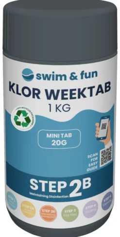 Klor WeekTab langsom klor 1 kg - Swim & Fun