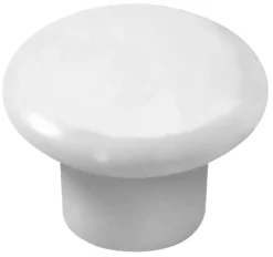 Knott porselen hvit 32 mm - 2 stk.