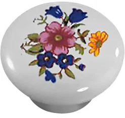 Knott porselen hvit deko 32 mm - 2 stk.